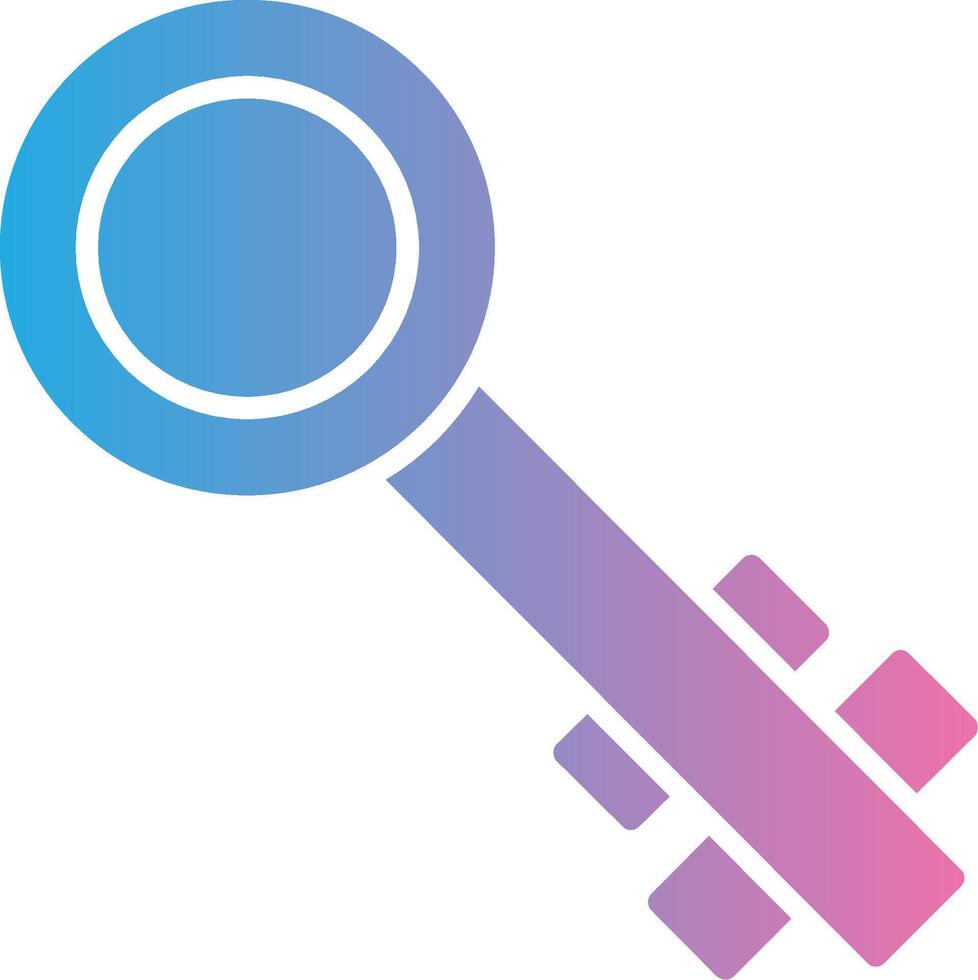 Key Glyph Gradient Icon Design vector