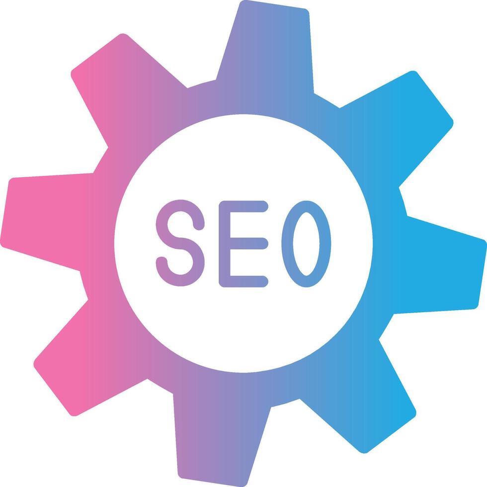 SEO Glyph Gradient Icon Design vector