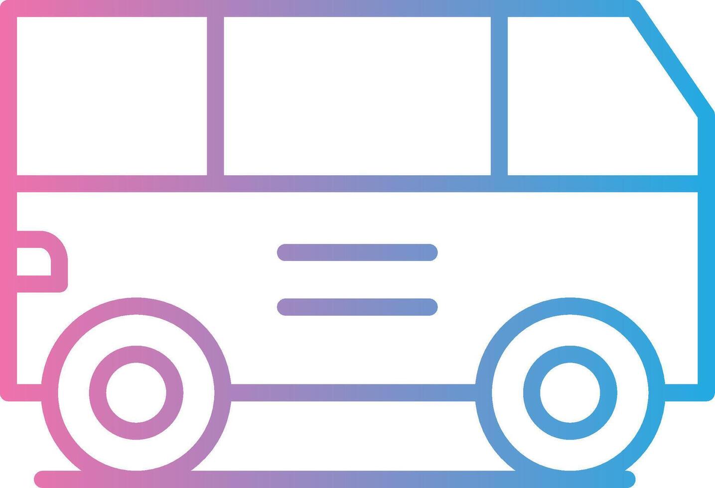 Van Line Gradient Icon Design vector