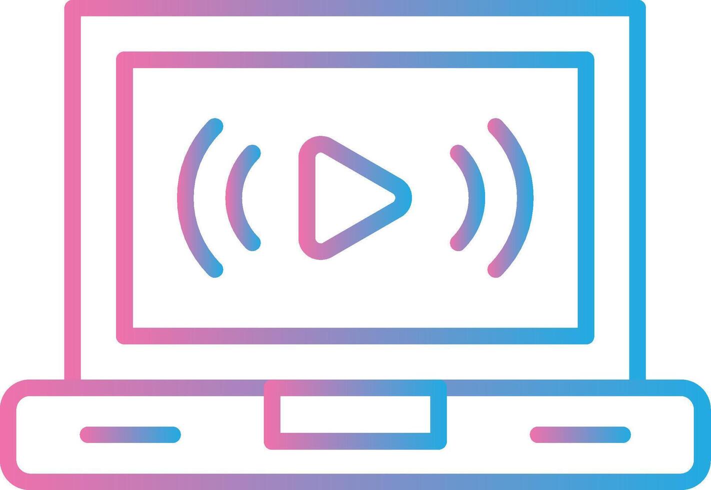Live Stream Line Gradient Icon Design vector