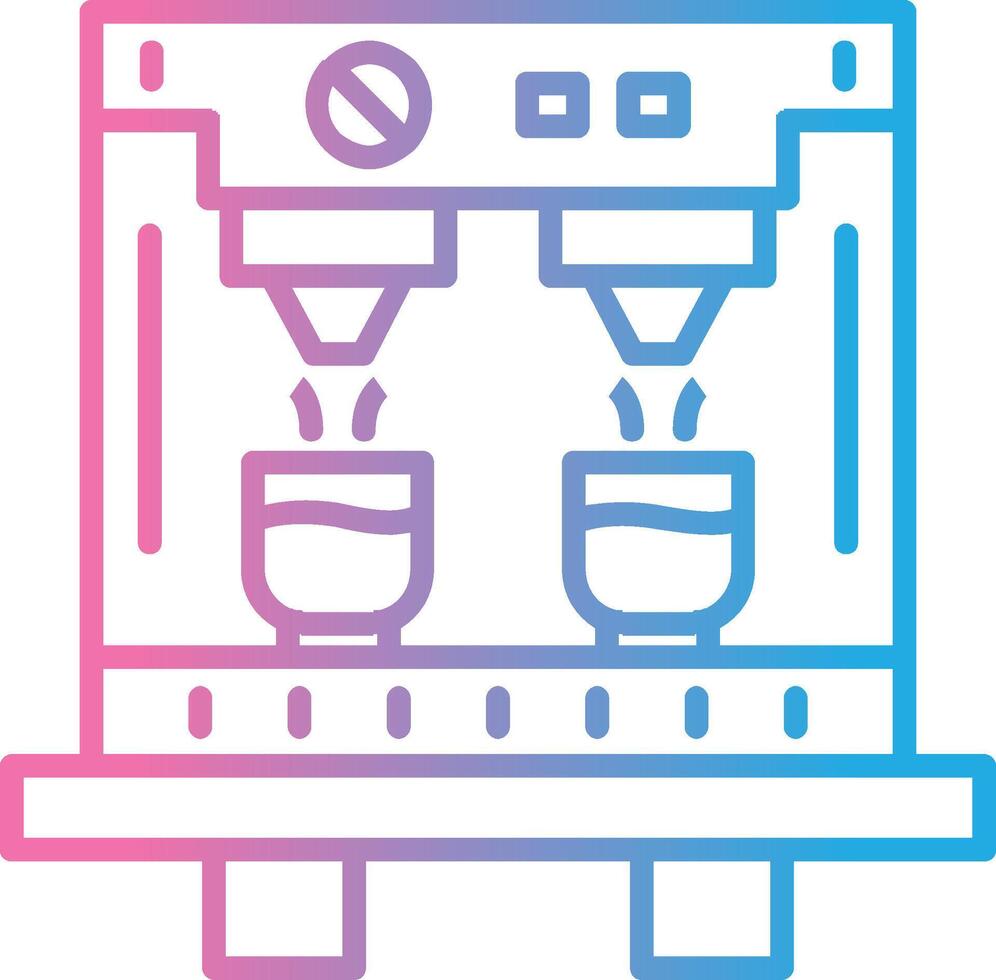 Coffee Machine Line Gradient Icon Design vector
