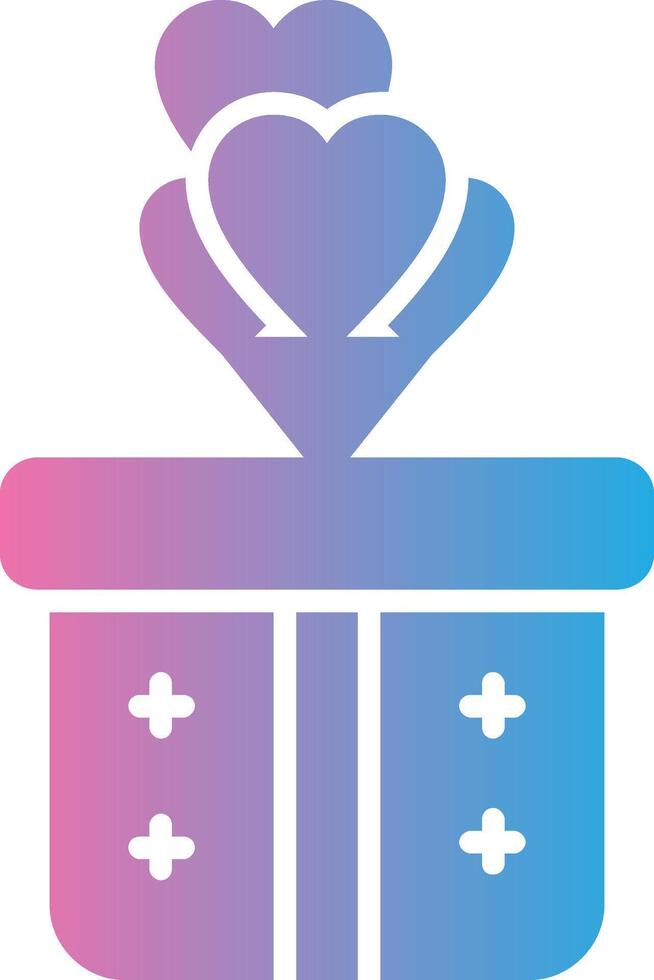 Gift Glyph Gradient Icon Design vector