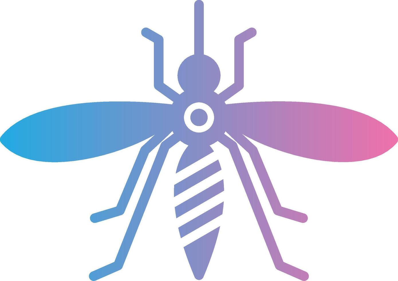 mosquito glifo degradado icono diseño vector