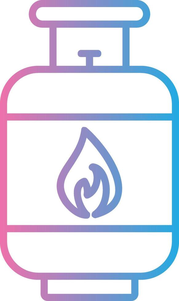 Gas Cylinder Line Gradient Icon Design vector