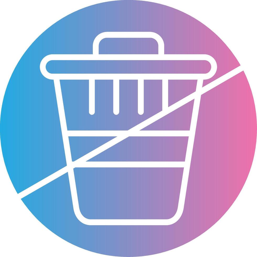 Zero Waste Glyph Gradient Icon Design vector