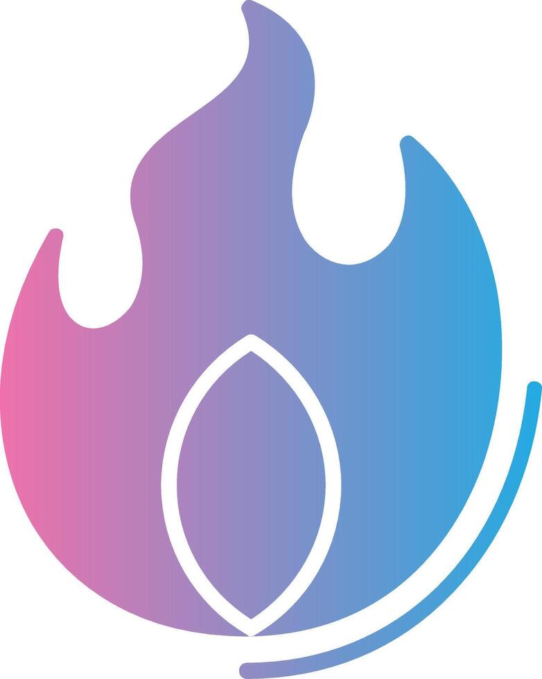 Burn Glyph Gradient Icon Design vector
