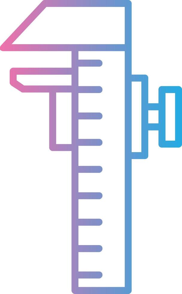 Caliper Line Gradient Icon Design vector