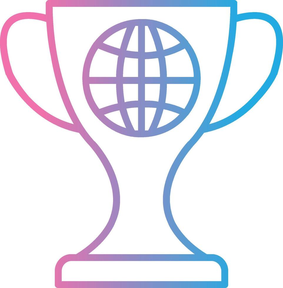 World Line Gradient Icon Design vector