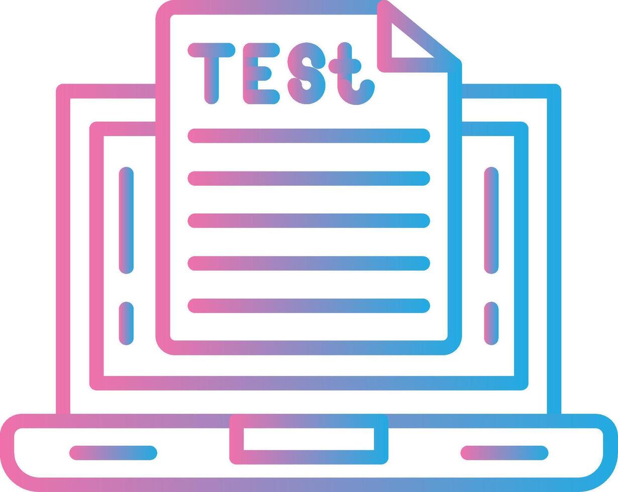 OnLine Gradient Multi Circle Test Line Gradient Icon Design vector