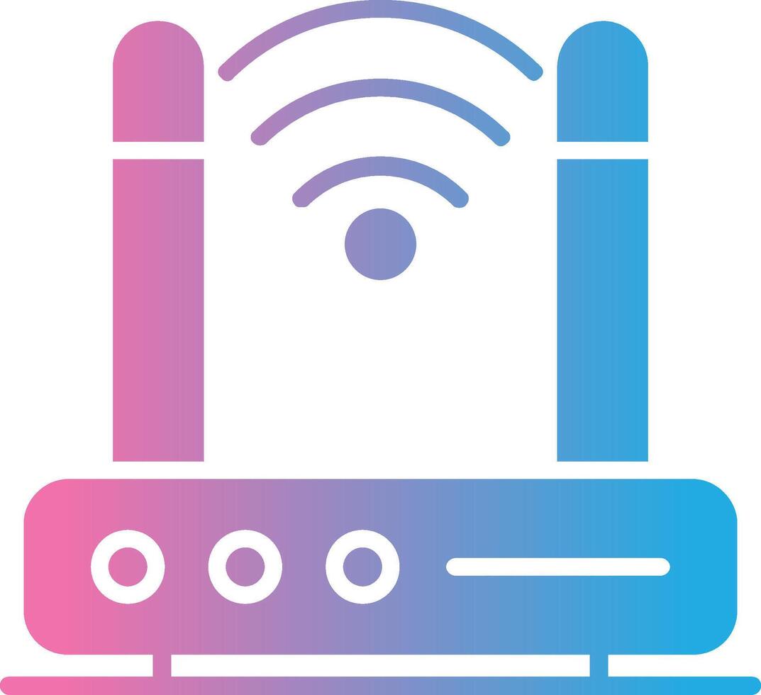 Wireless Modem Glyph Gradient Icon Design vector