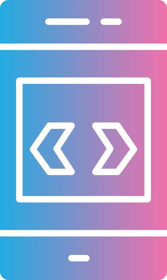 Arrow Glyph Gradient Icon Design vector