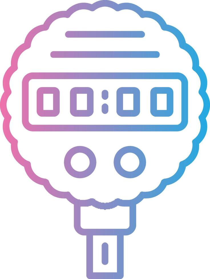 Pressure Gauge Line Gradient Icon Design vector