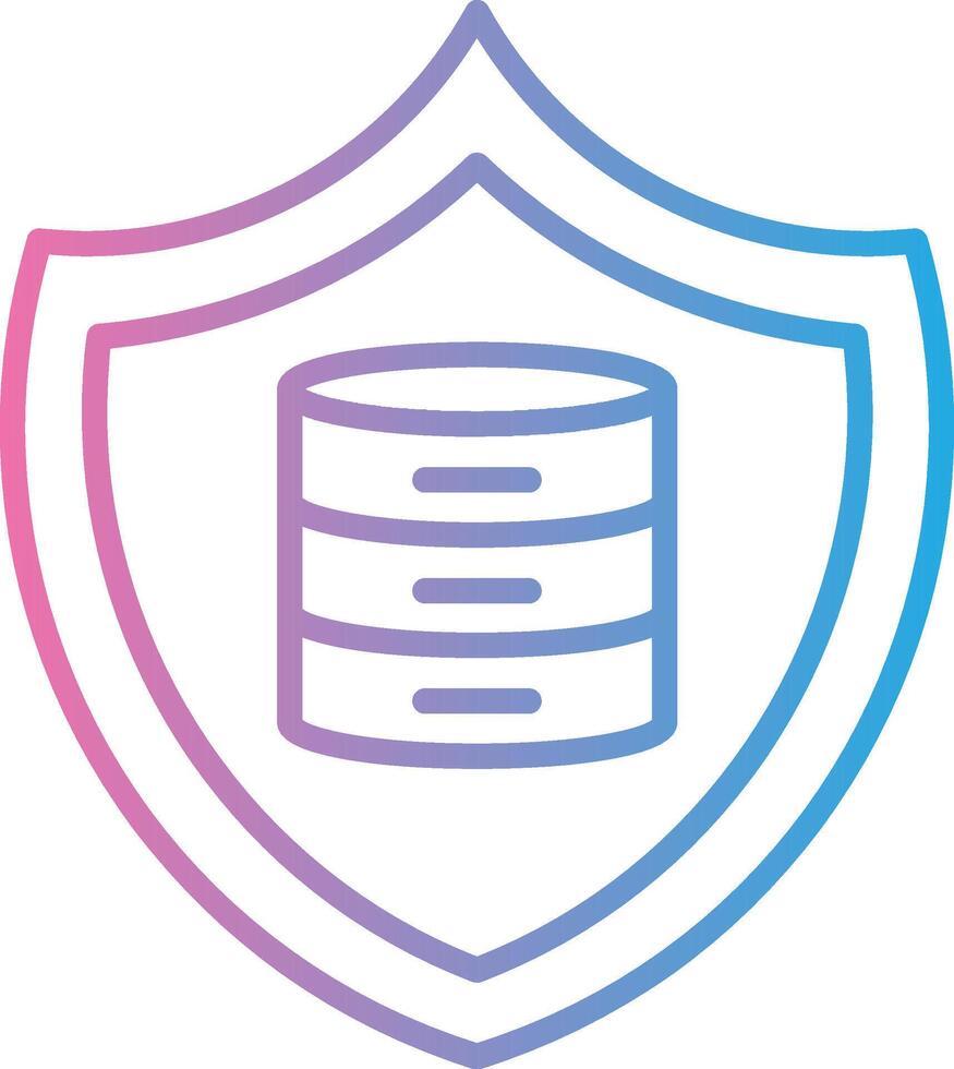 Secure Data Line Gradient Icon Design vector