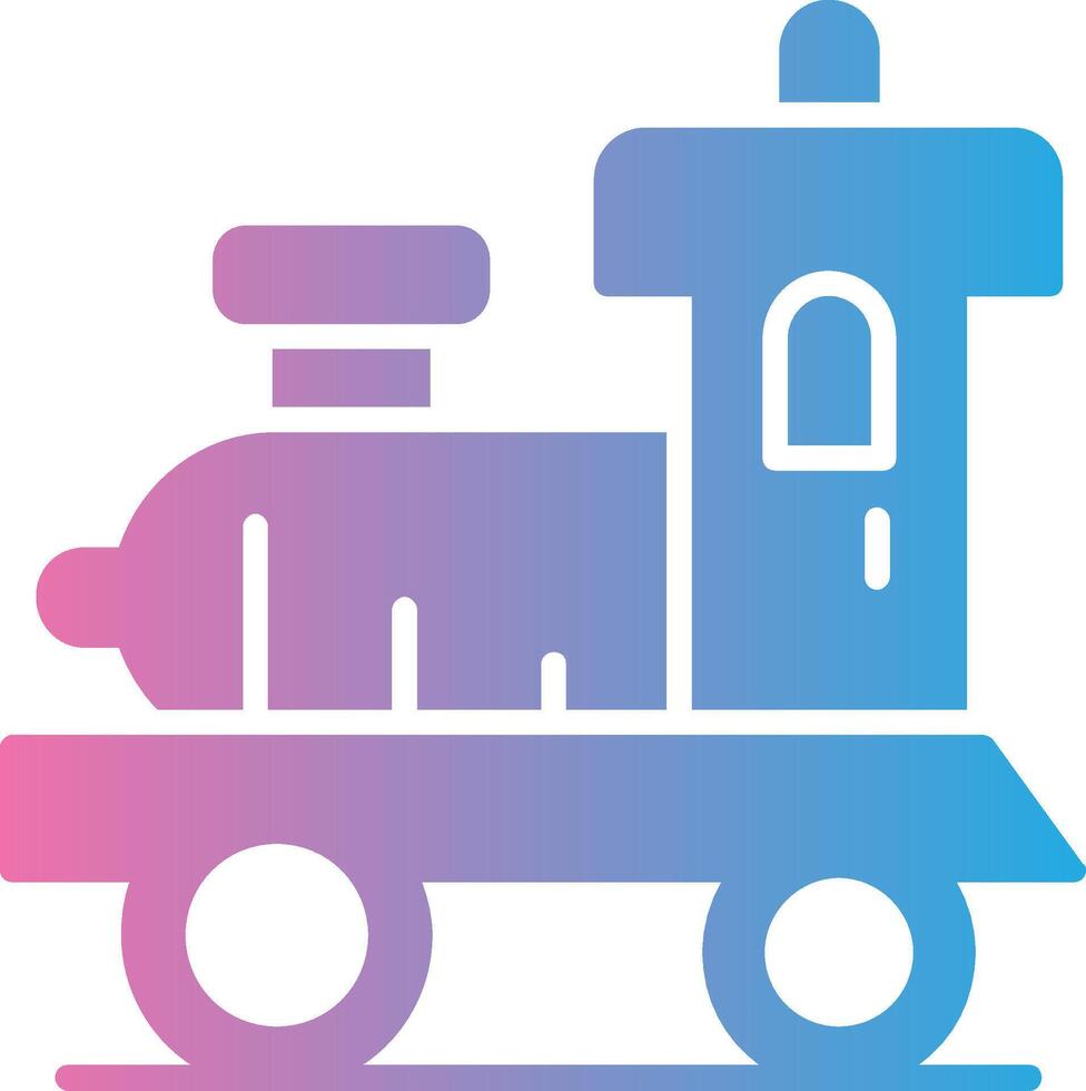 Locomotive Glyph Gradient Icon Design vector