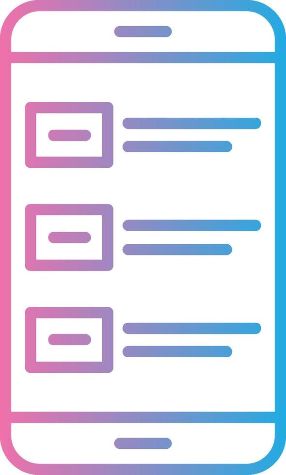 Survey Line Gradient Icon Design vector
