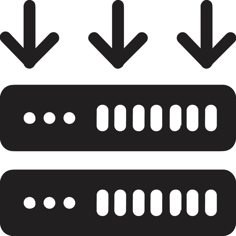 datos almacenamiento icono símbolo imagen para base de datos ilustración vector