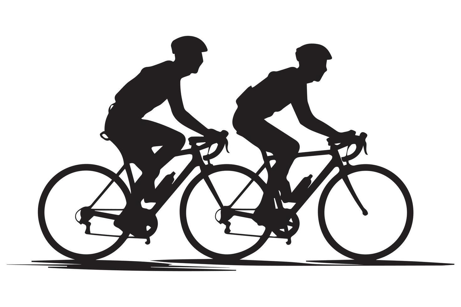 Bicycle riding black Silhouette design vector