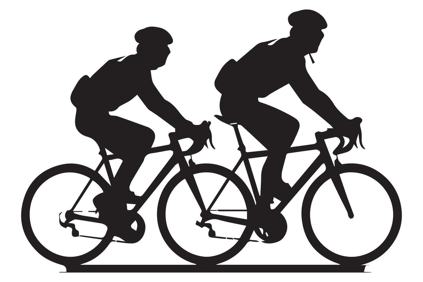 Bicycle riding Silhouette vector