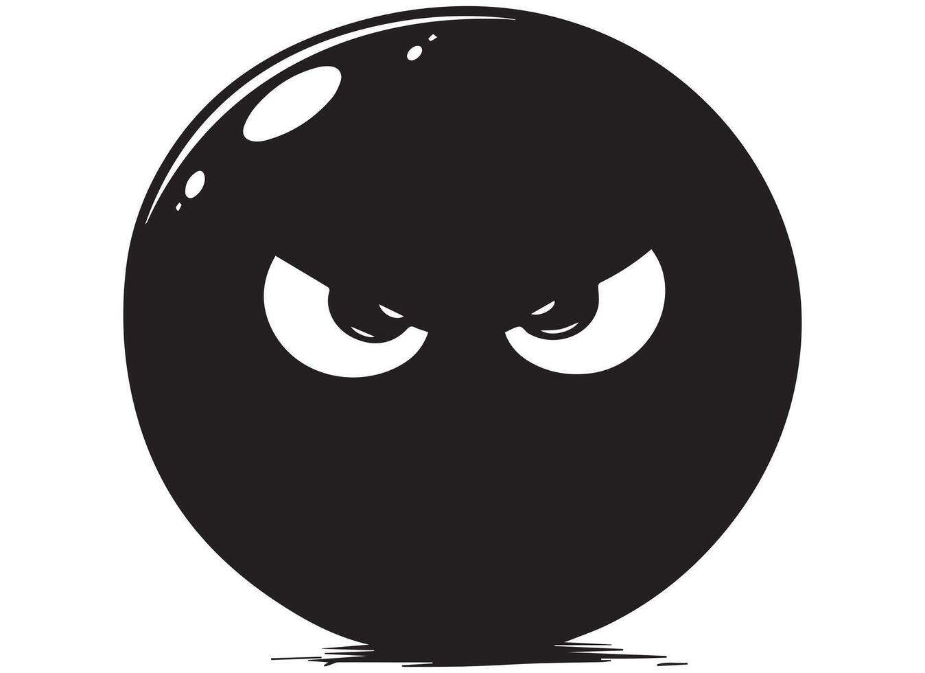 black silhouette funny face gesture emoji free vector