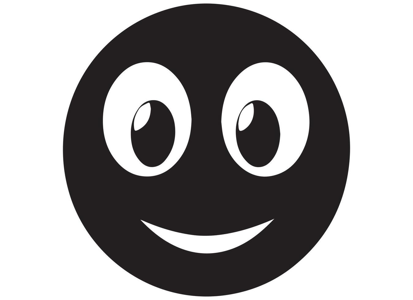 negro silueta gracioso cara gesto emoji gratis vector