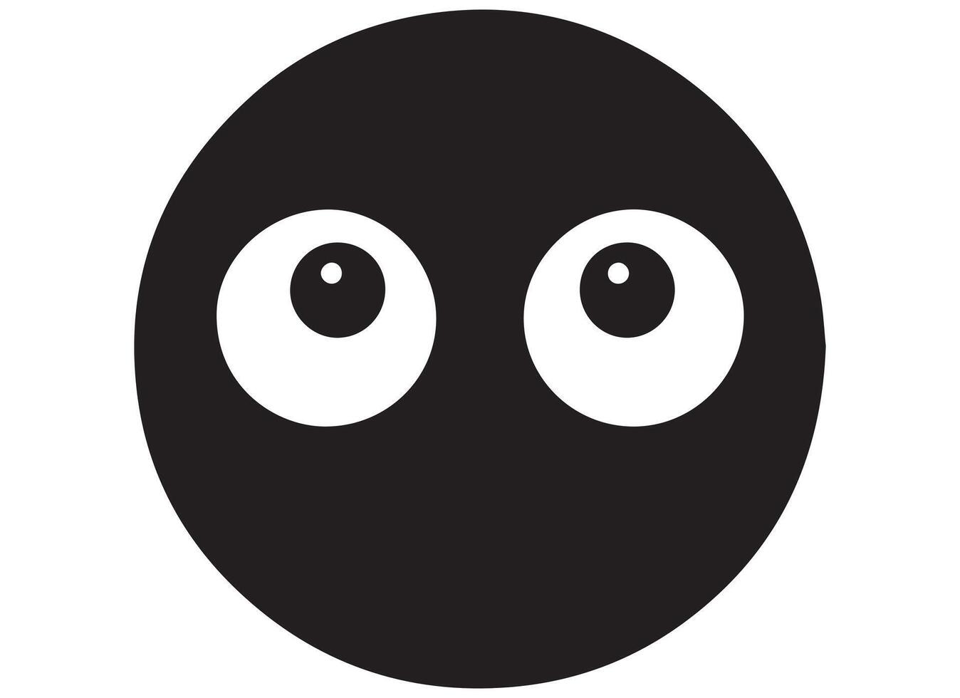 negro silueta gracioso cara gesto emoji gratis vector