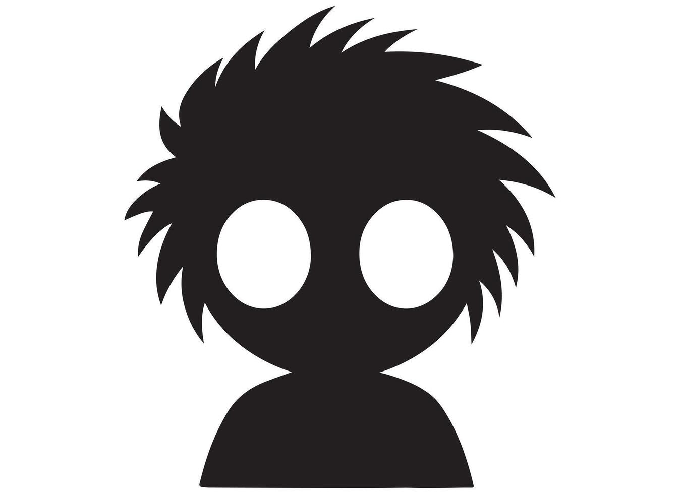 black silhouette funny face gesture emoji free vector