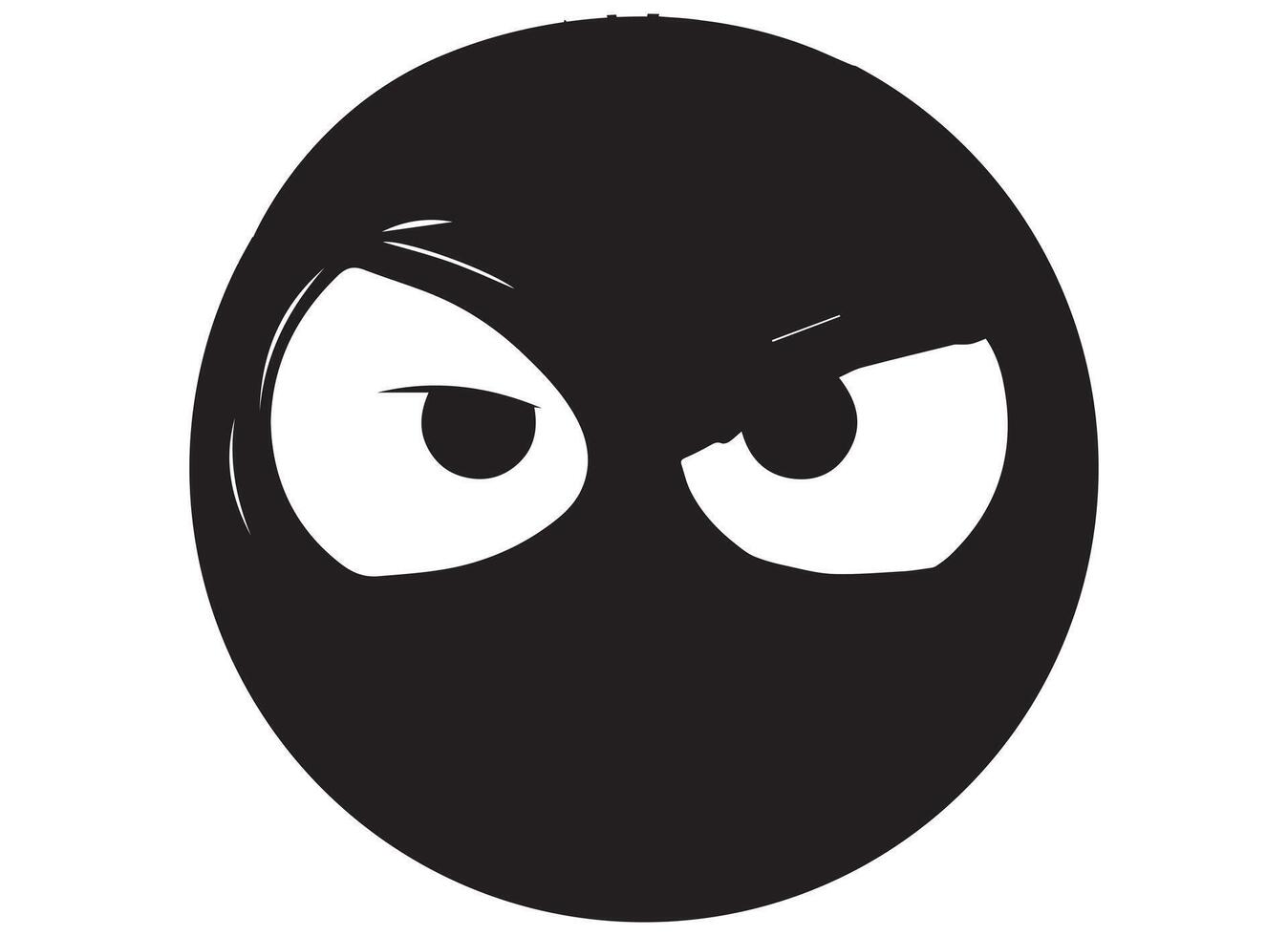 black silhouette funny face gesture emoji free vector