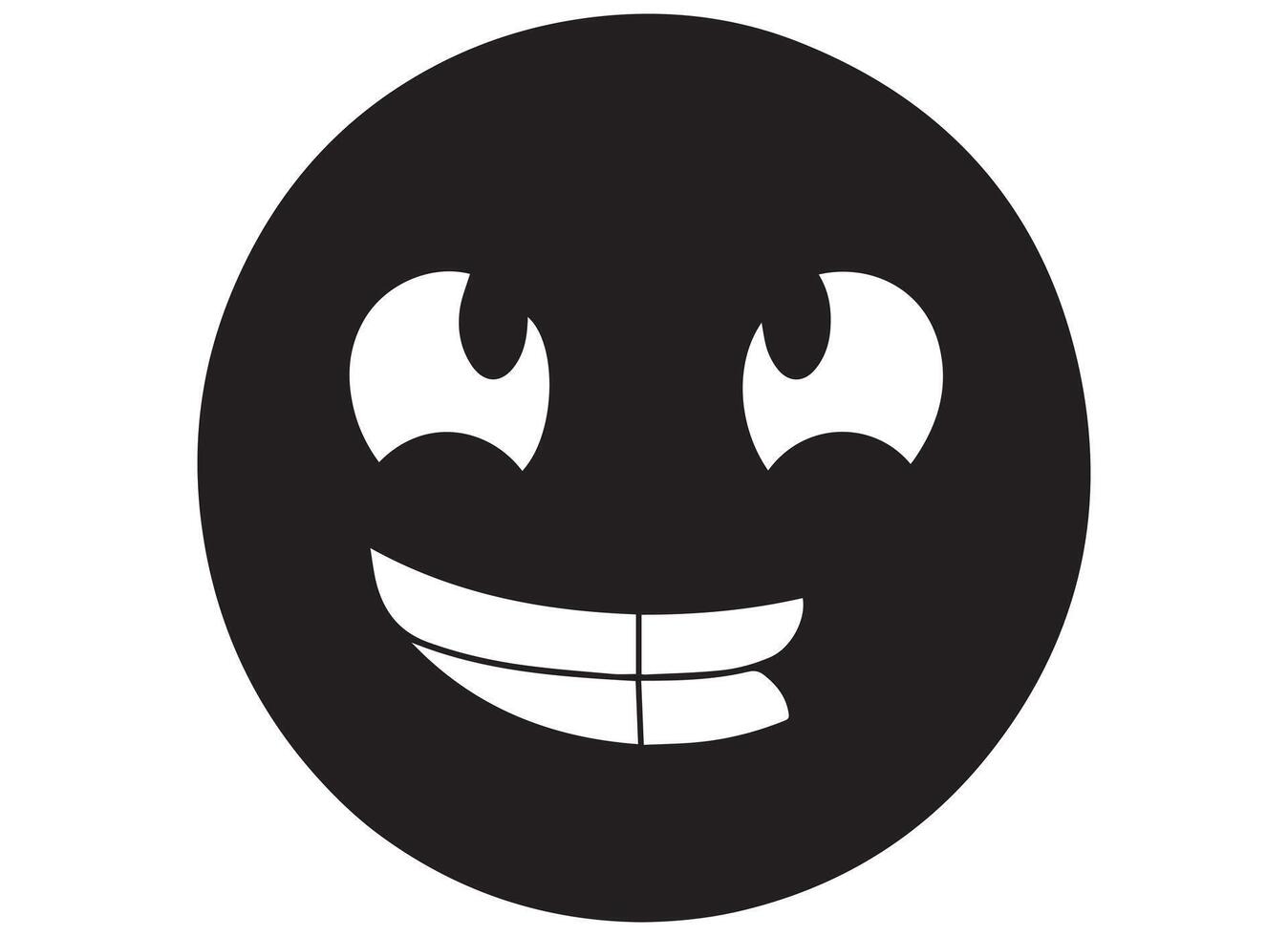 negro silueta gracioso cara gesto emoji gratis vector