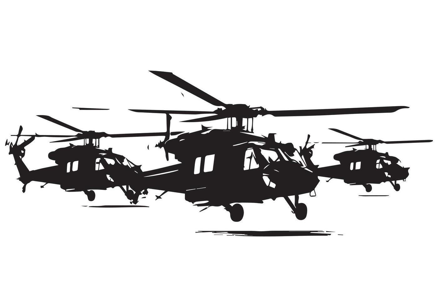 Military Helicopter Silhouette pro bundile vector