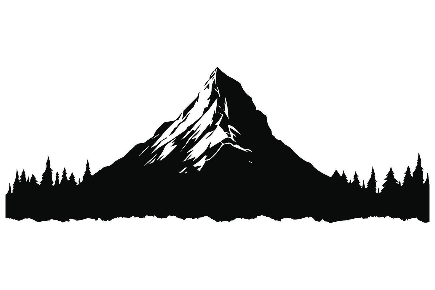 Mountain Silhouette pro design vector