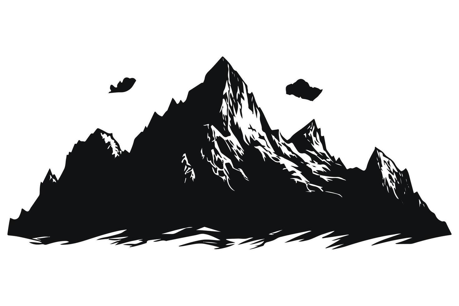 Mountain Silhouette pro design vector