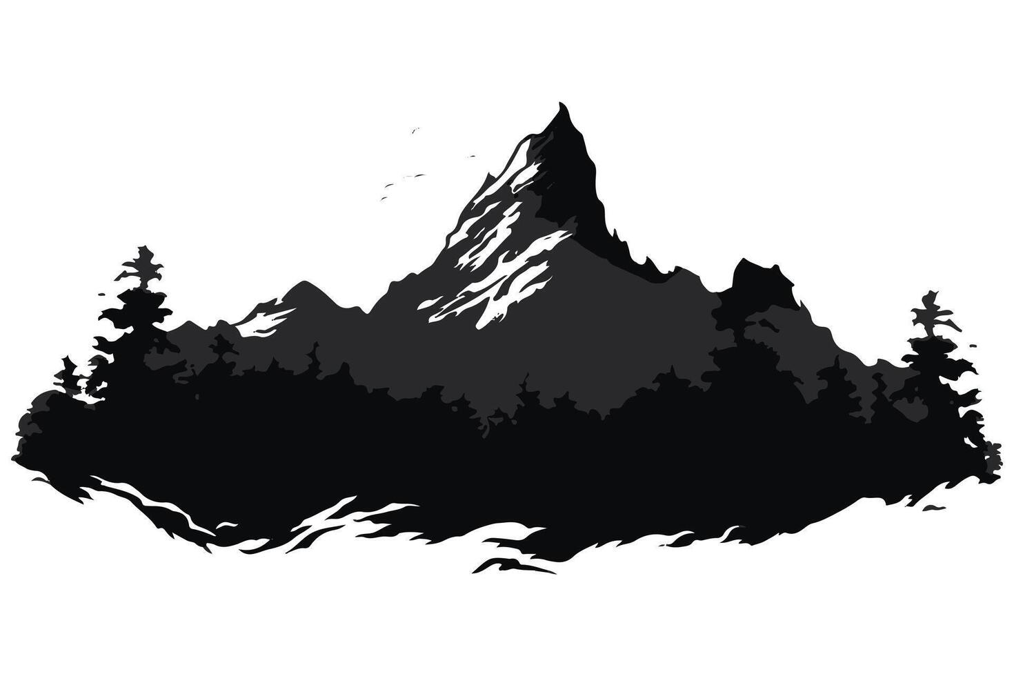 Mountain Silhouette pro design vector