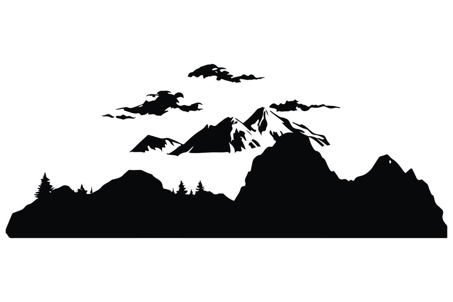 Mountain Silhouette pro design vector