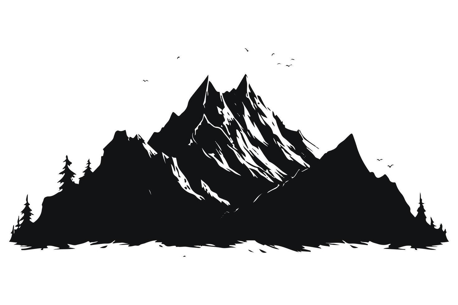 Mountain Silhouette free design vector