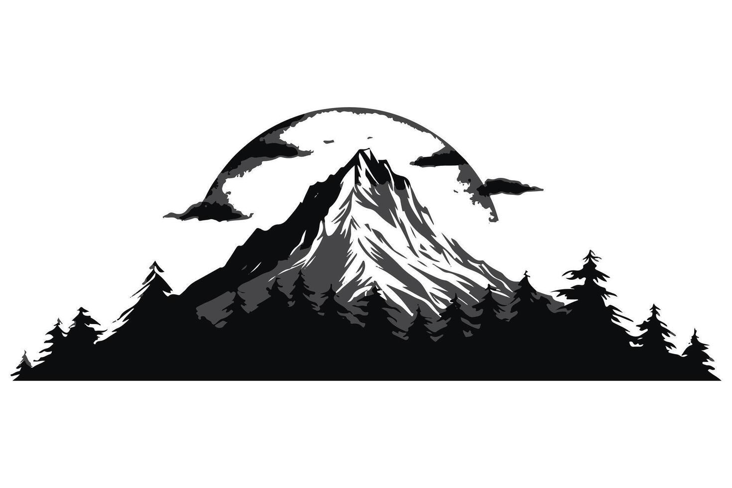 Mountain Silhouette free design vector