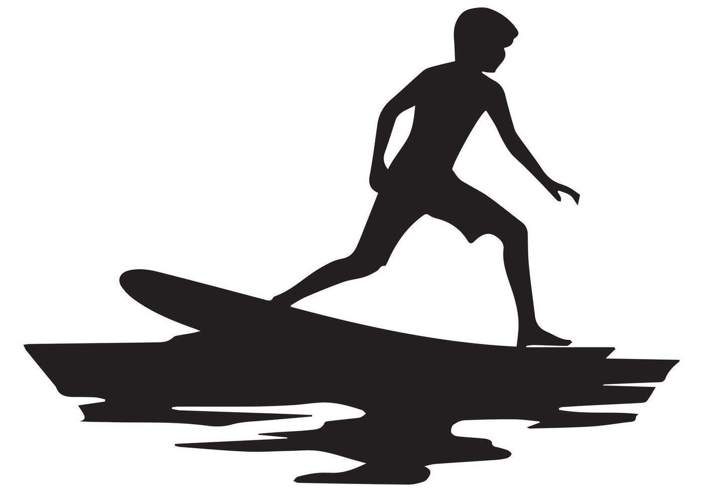 Surfboarding silhouettes free design vector