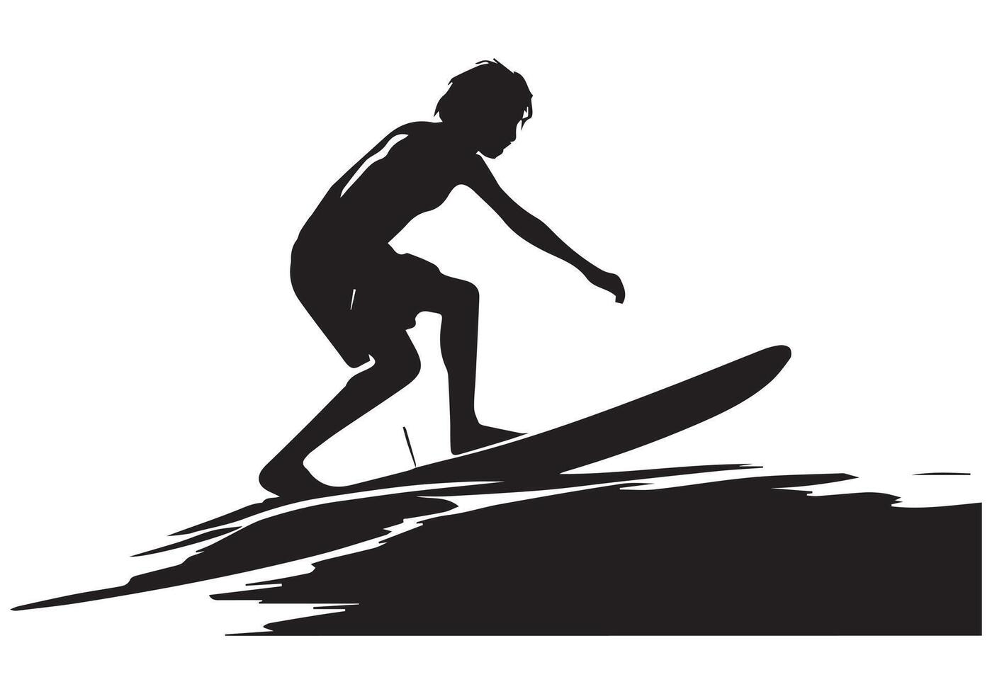 tabla de surf siluetas Pro diseño vector