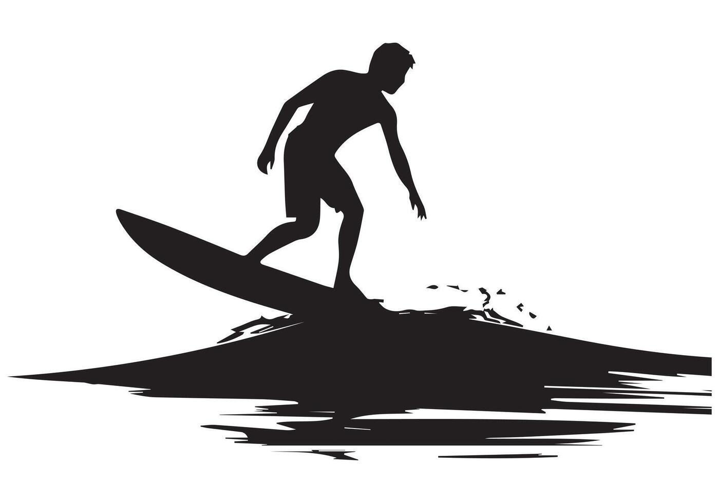 Surfboarding silhouettes free design vector