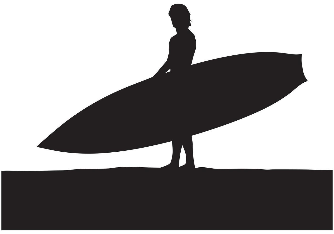 Surfboarding silhouettes free design vector