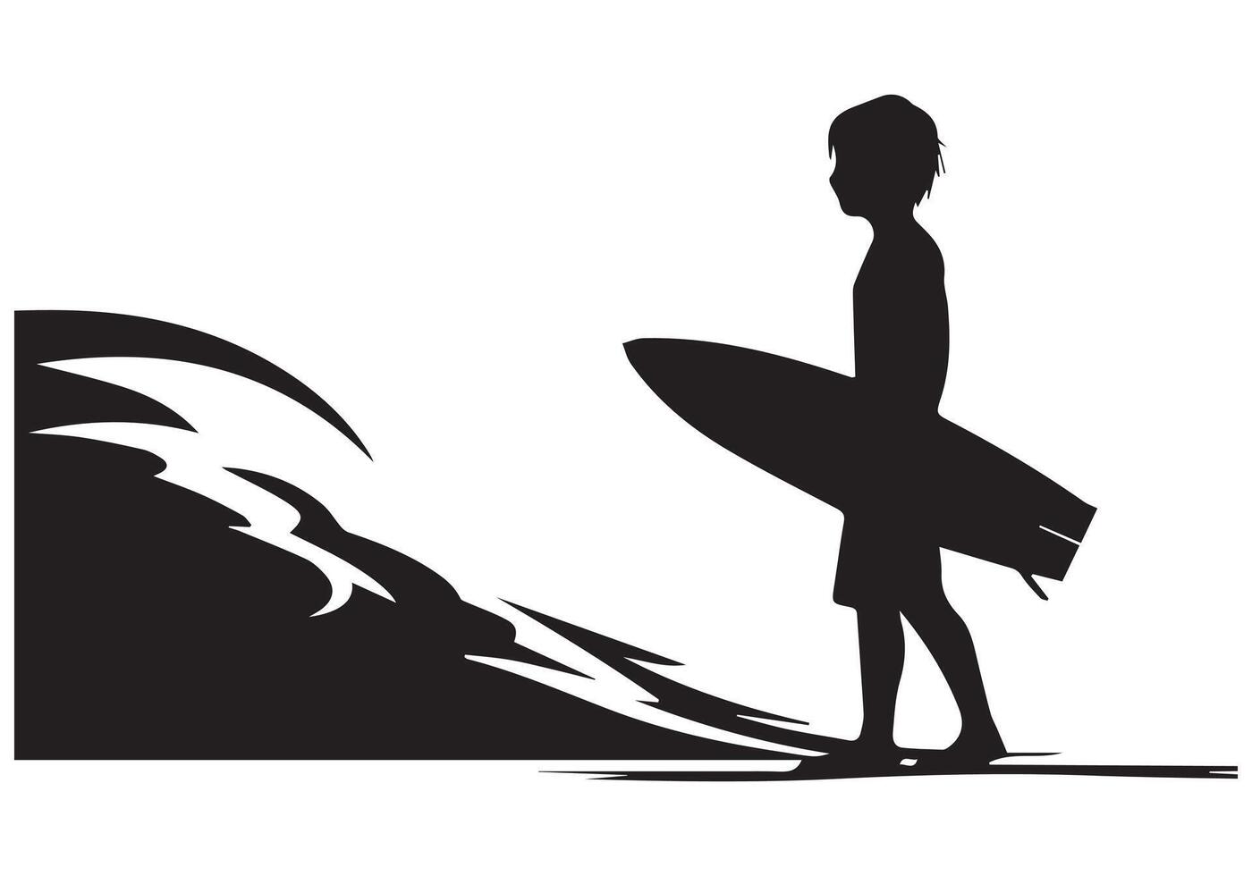 tabla de surf siluetas Pro diseño vector