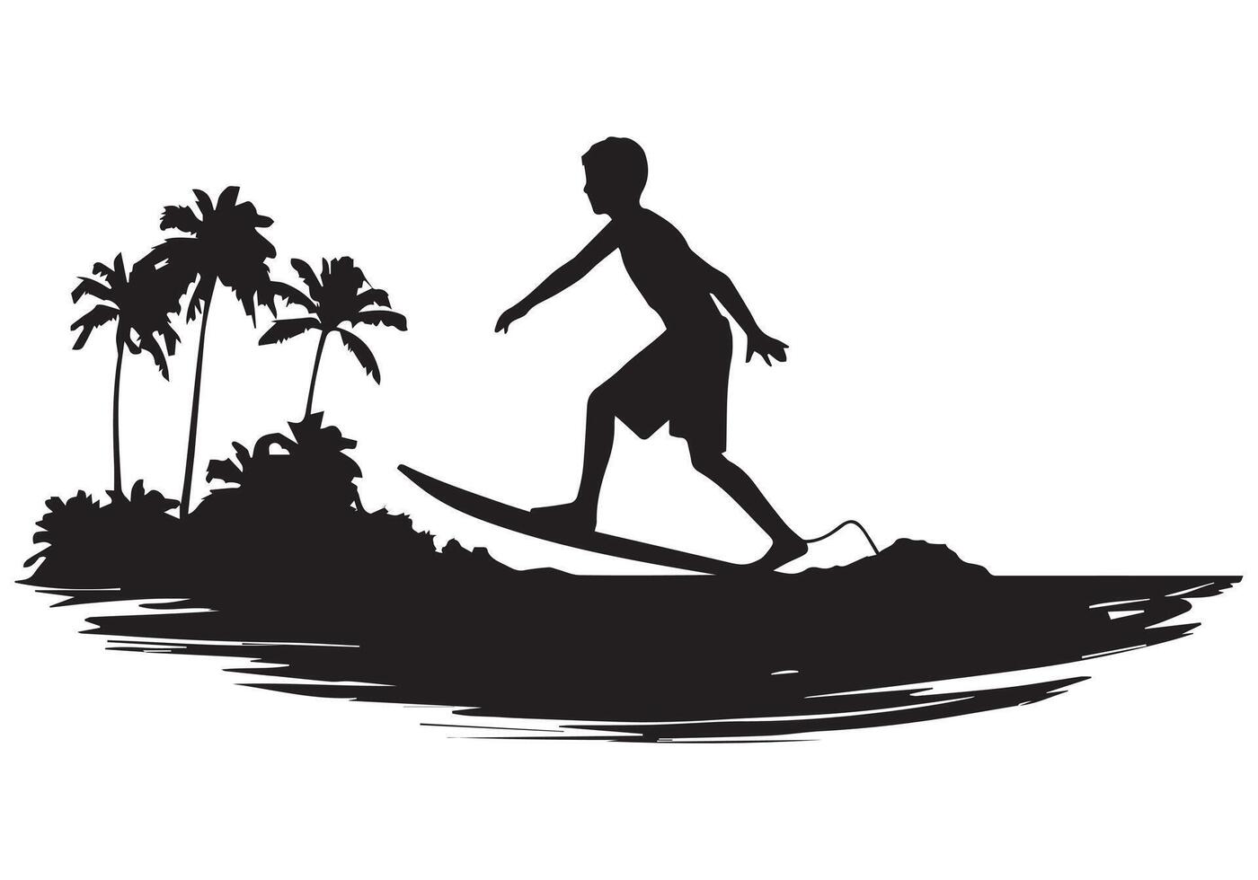 Surfboarding silhouettes pro design vector