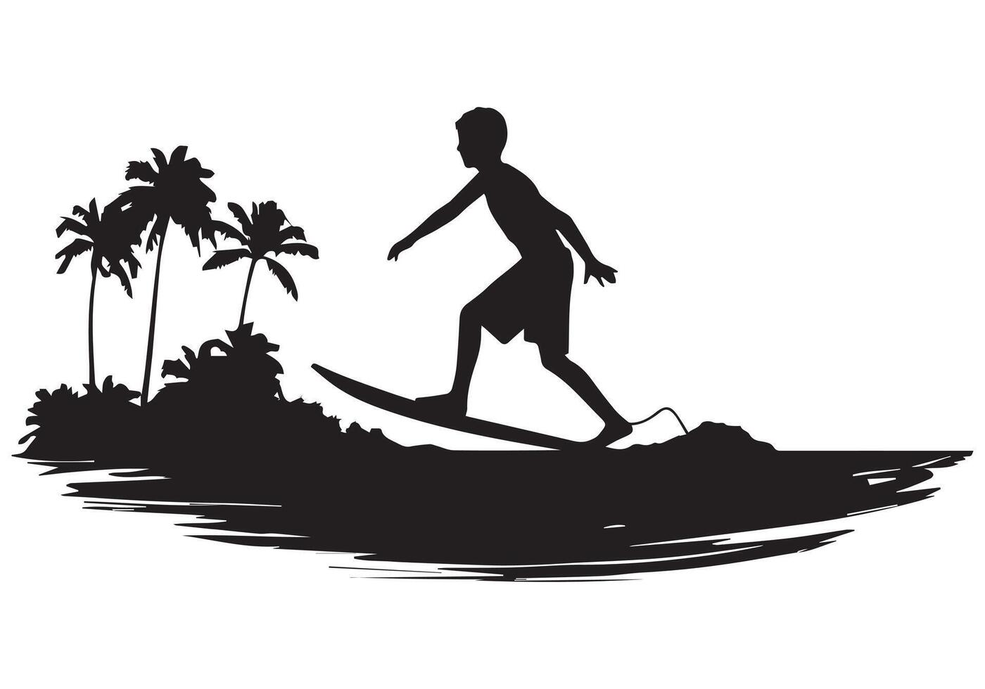 tabla de surf siluetas Pro diseño vector