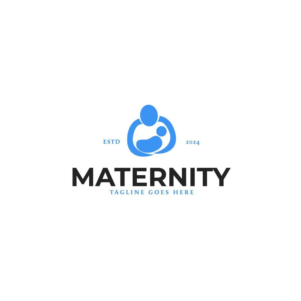 Child care maternity logo design illustration idea vector