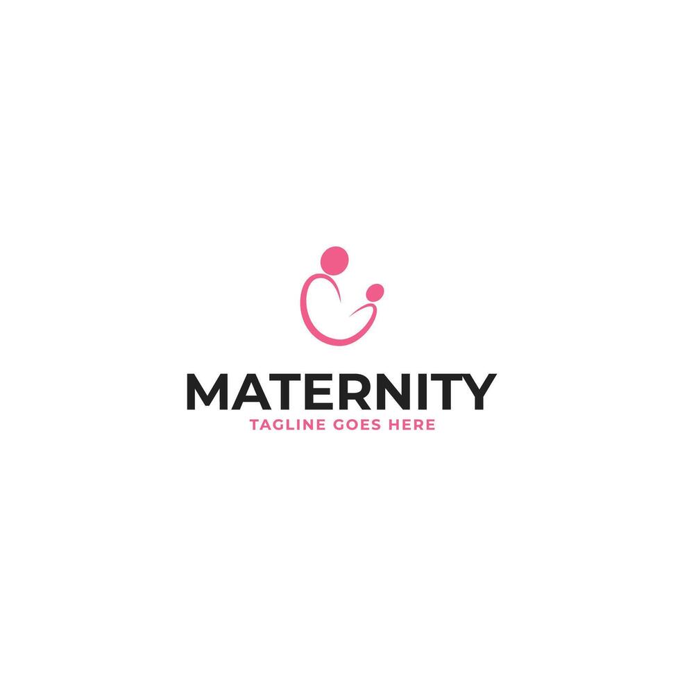 Child care maternity logo design illustration idea vector