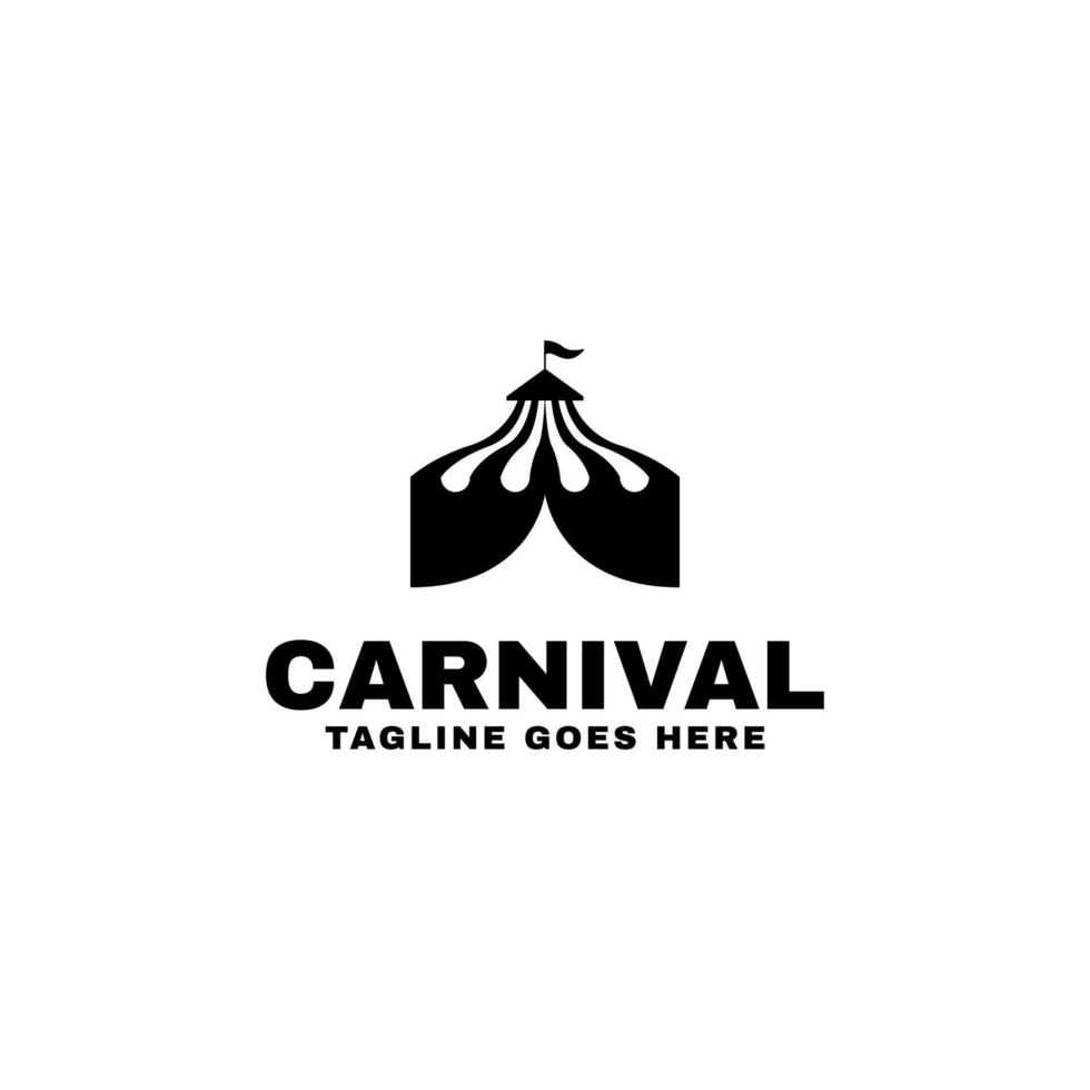 Carnival canopy circus logo design illustration idea vector