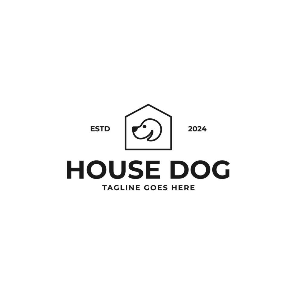 House dog logo design illustration idea vector