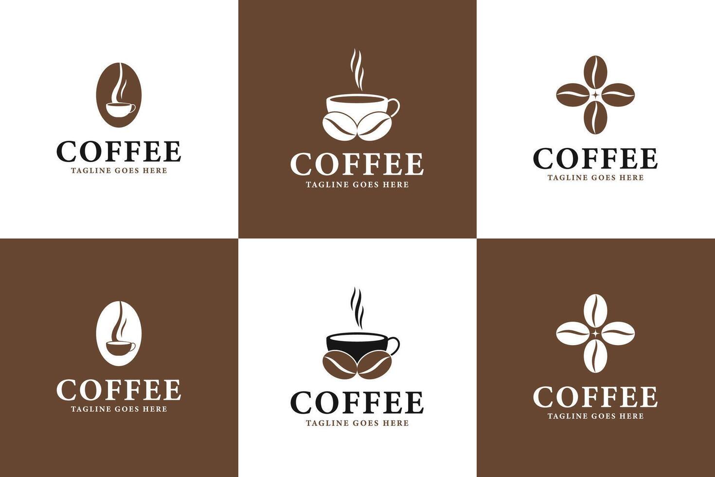 frijoles y café taza logo diseño símbolo modelo ilustración vector