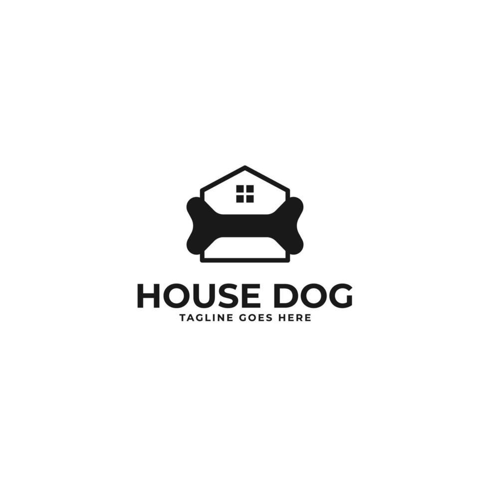 House dog logo design illustration idea vector