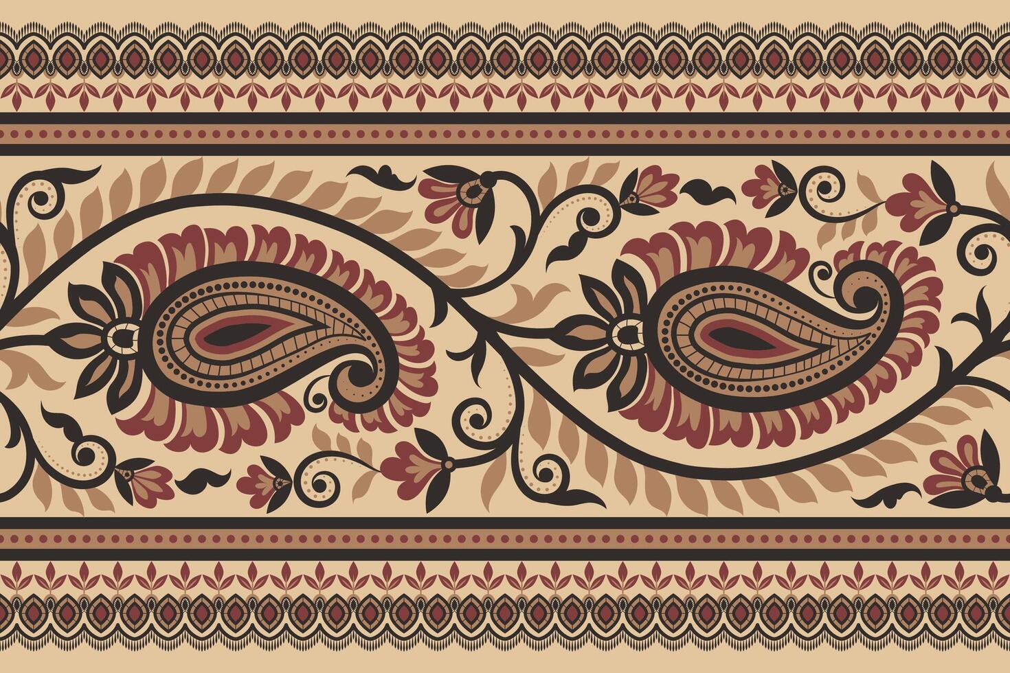 cachemir modelo antecedentes geométrico étnico oriental ikat sin costura modelo tradicional diseño para fondo, alfombra, fondo de pantalla, ropa, envase, batik, tela, ilustración bordado estilo. vector