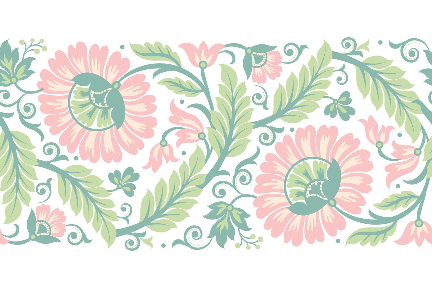 floral sin costura antecedentes geométrico étnico oriental ikat sin costura modelo tradicional diseño para Fondo, alfombra, papel tapiz, ropa, Envoltura, batik, tela, ilustración bordado estilo. vector